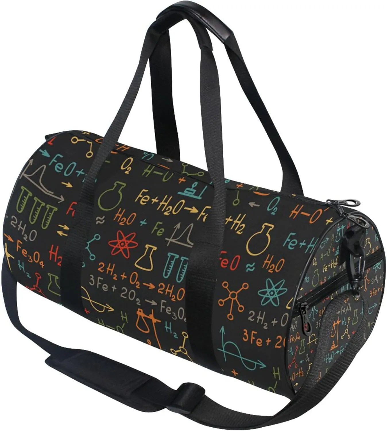 Chemical Formula Gym Duffle Bag for Women Men Sports Fitness Bag Workout Travel Gymnastics Dance