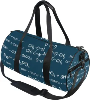 Chemical Formulas Gym Duffle Bag for Women Men Sports Fitness Bag Workout Travel Gymnastics Dance