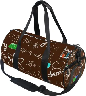 Chemistry Laboratory Pattern Gym Duffle Bag for Women Men Sports Fitness Bag Workout Travel Gymnastics Dance