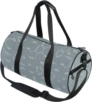 Chemistry Science Formula Green Gym Duffle Bag for Women Men Sports Fitness Bag Workout Travel Gymnastics Dance