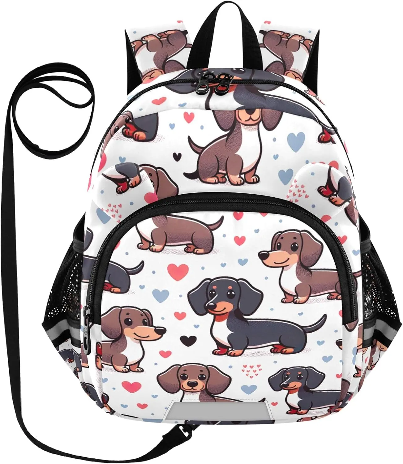 CHIFIGNO Cute Dachshund Dogs Backpacks for Toddler Girls Boys, Kids School Bag Preschool Kindergarten Backpack, Mini Travel Book Bag