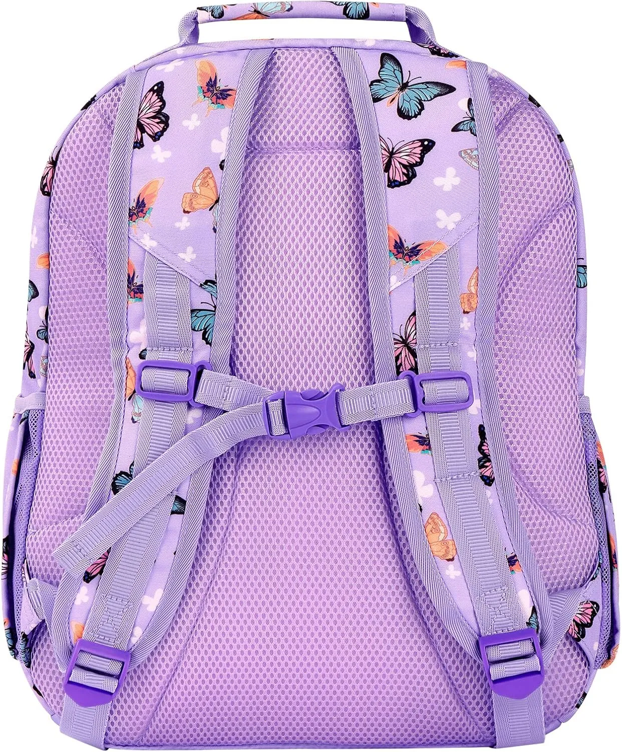 Choco Mocha Butterfly Backpack for Girls, Purple, 15 inch