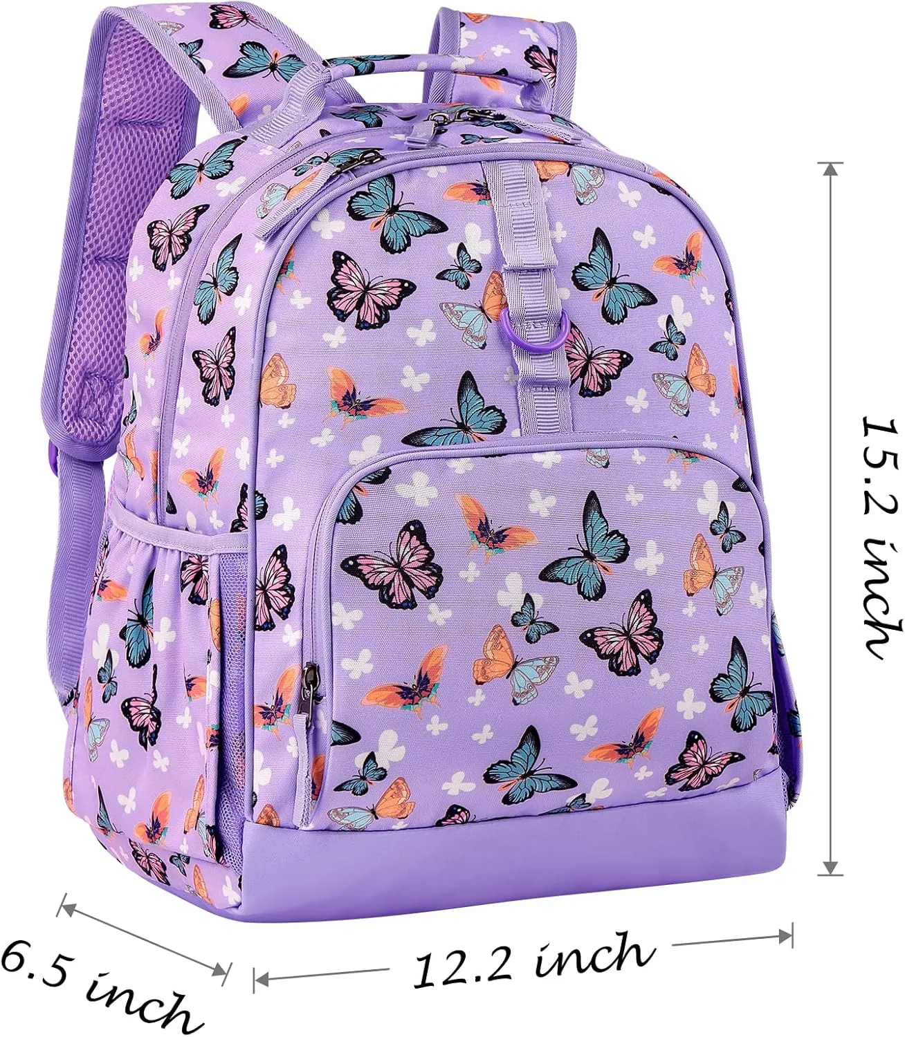 Choco Mocha Butterfly Backpack for Girls, Purple, 15 inch