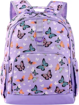 Choco Mocha Butterfly Backpack for Girls, Purple, 15 inch