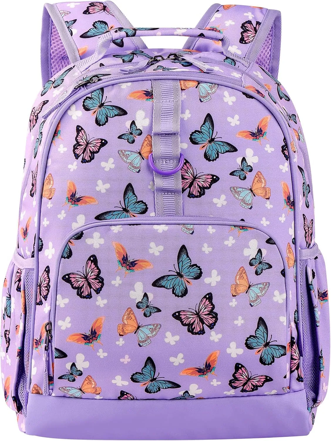 Choco Mocha Butterfly Backpack for Girls, Purple, 15 inch