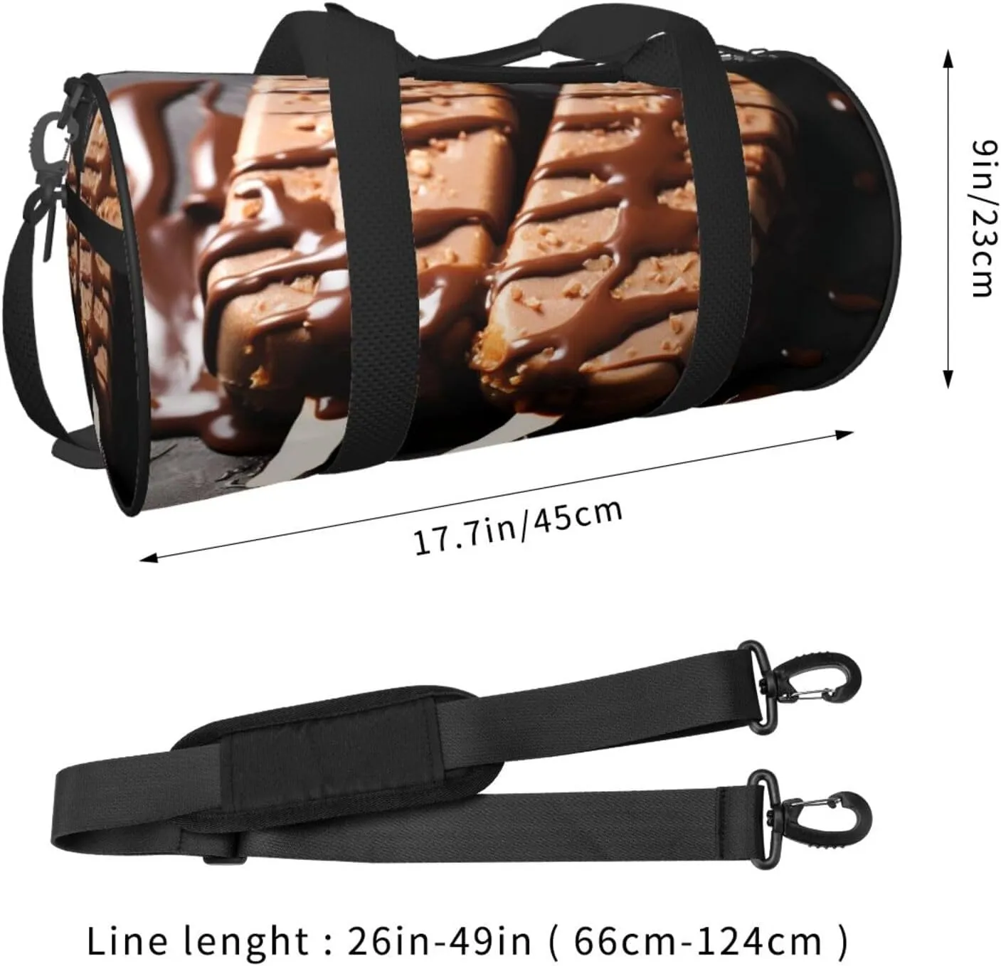Chocolate Popsicles Travel Duffle Bag for Men Women Sport Gym Bag Foldable Weekender Bag Carry on Overnight Bag for Travel Swimming Basketball