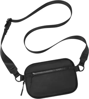 CHOLISS Small Nylon Crossbody Bags for Women and Men Mini Crossbody Purse for Workout Travel with Adjustable Strap Card Slots