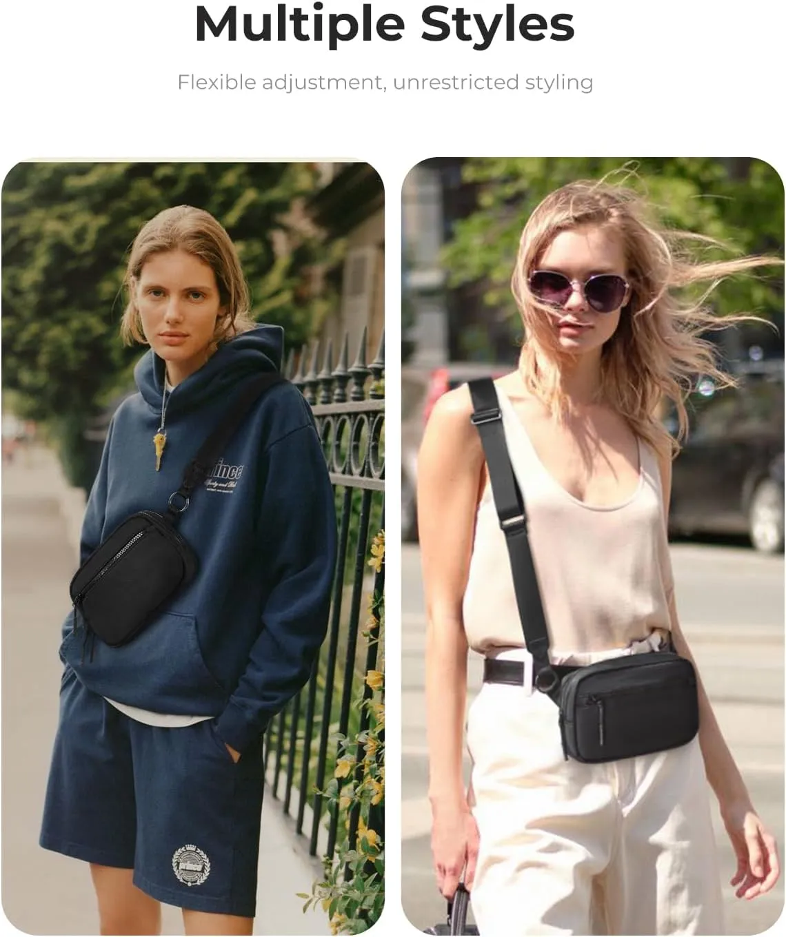 CHOLISS Small Nylon Crossbody Bags for Women and Men Mini Crossbody Purse for Workout Travel with Adjustable Strap Card Slots