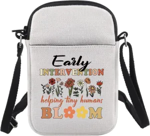 CHOORO Early Intervention Therapist Gift Early Intervention Helping Tiny Humans Blood Crossbody Bag Intervention Teacher Gift
