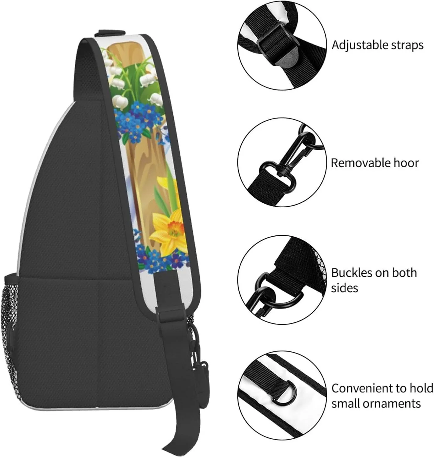 Christian Jesus Cross Crossbody Sling Backpack Fashion Jesus Sling Bag Travel Hiking Chest Bag Daypack for Men Women