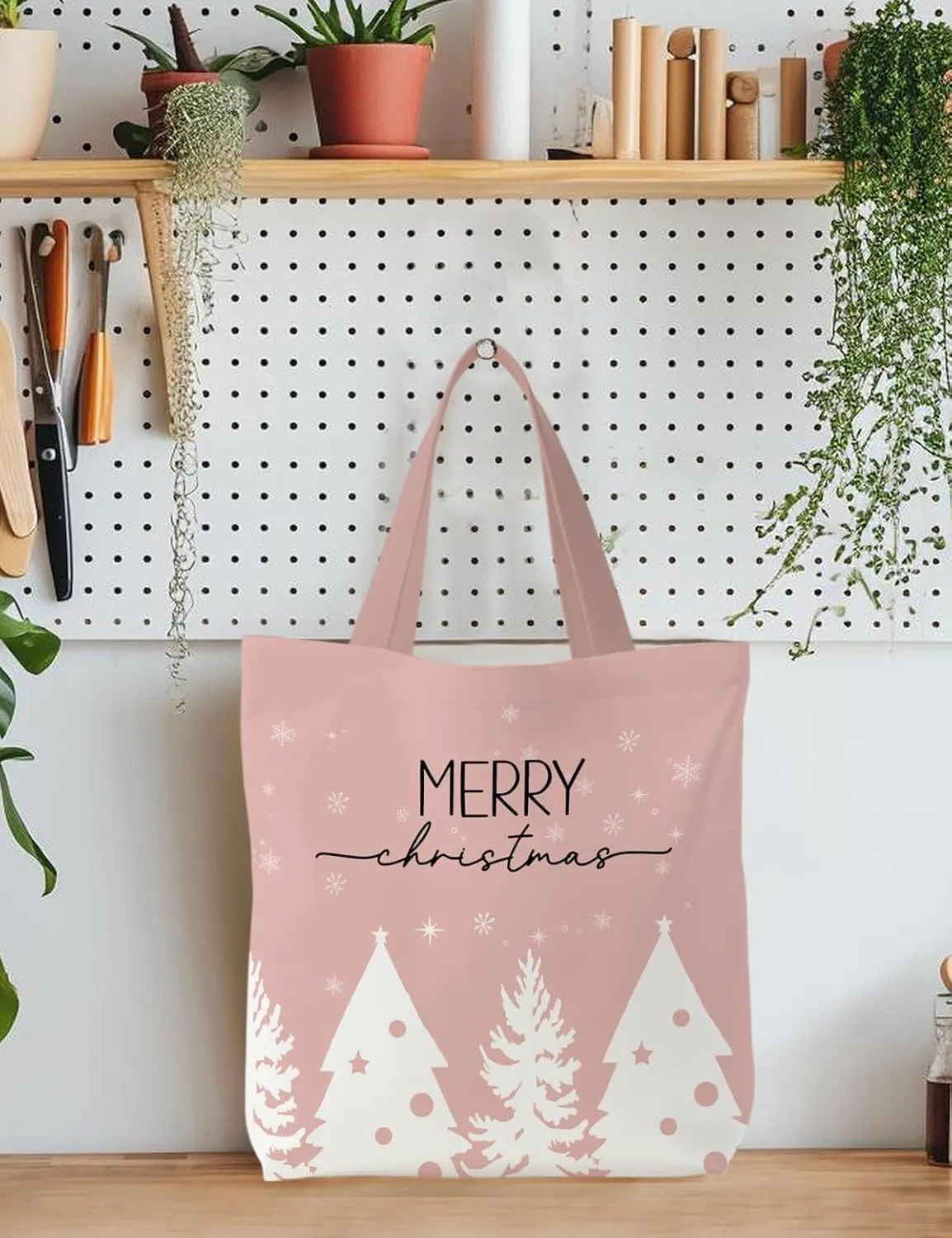 Christmas Tote Bag, Christmas Canvas Tote Bag for Women, Christmas Tote Bags with Handles