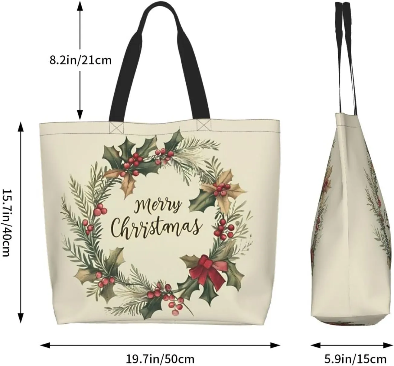 Christmas Tote Bags women Large shopping Bag Christmas Handbags Travel Bags