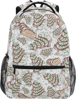 Christmas Tree Cakes Boys Girls Kids School Backpacks Bookbag, School Bag Travel Backpack Daypack