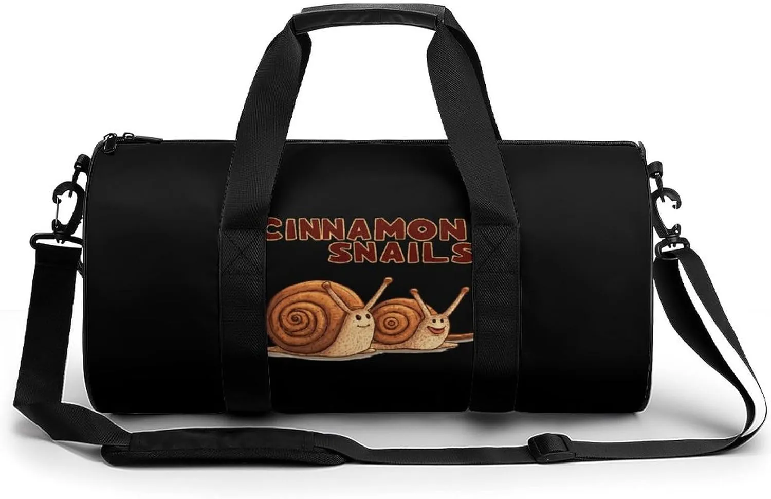 Cinnamon Snails Compact Gym Bag Travel Duffel Bags Lightweight Foldable Sports Tote Gymbag