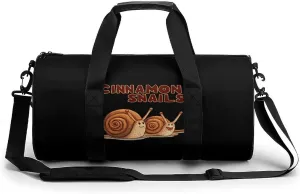 Cinnamon Snails Compact Gym Bag Travel Duffel Bags Lightweight Foldable Sports Tote Gymbag