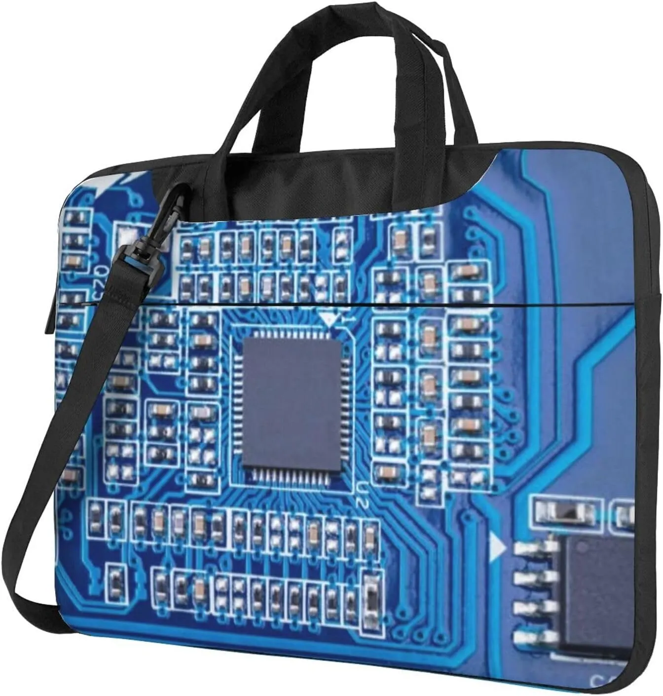 Circuit Board Stylish 13-15.6 Inch Laptop Bag For Man And Women, Computer Messenger Bag, Trendy Shoulder Strap Design