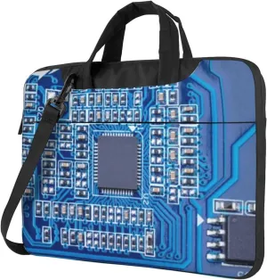 Circuit Board Stylish 13-15.6 Inch Laptop Bag For Man And Women, Computer Messenger Bag, Trendy Shoulder Strap Design
