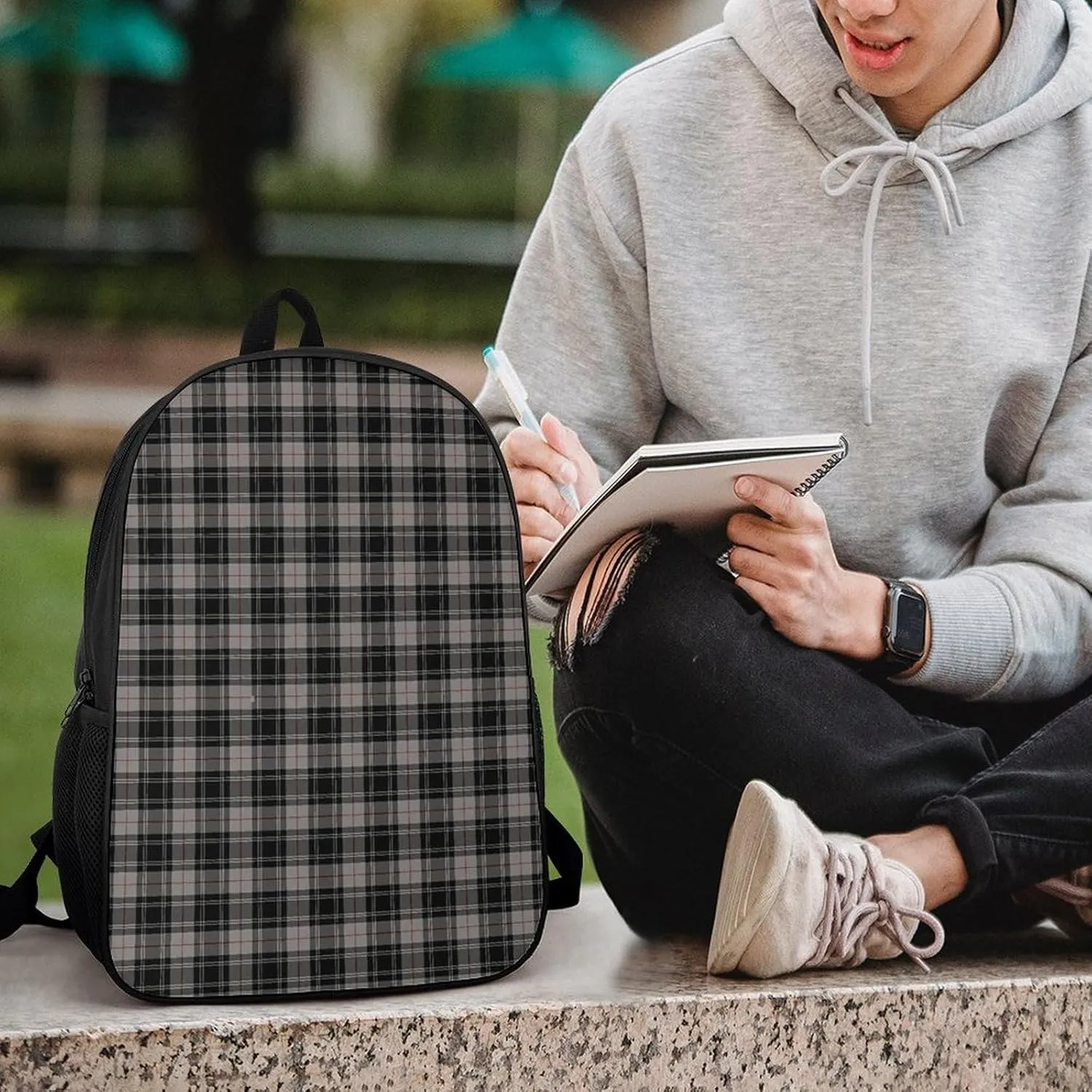 Clan Moffat Tartan Backpack Lightweight Waterproof Backpacks Laptop Backpack for Unisex Casual Travel Daypacks Large Capacity