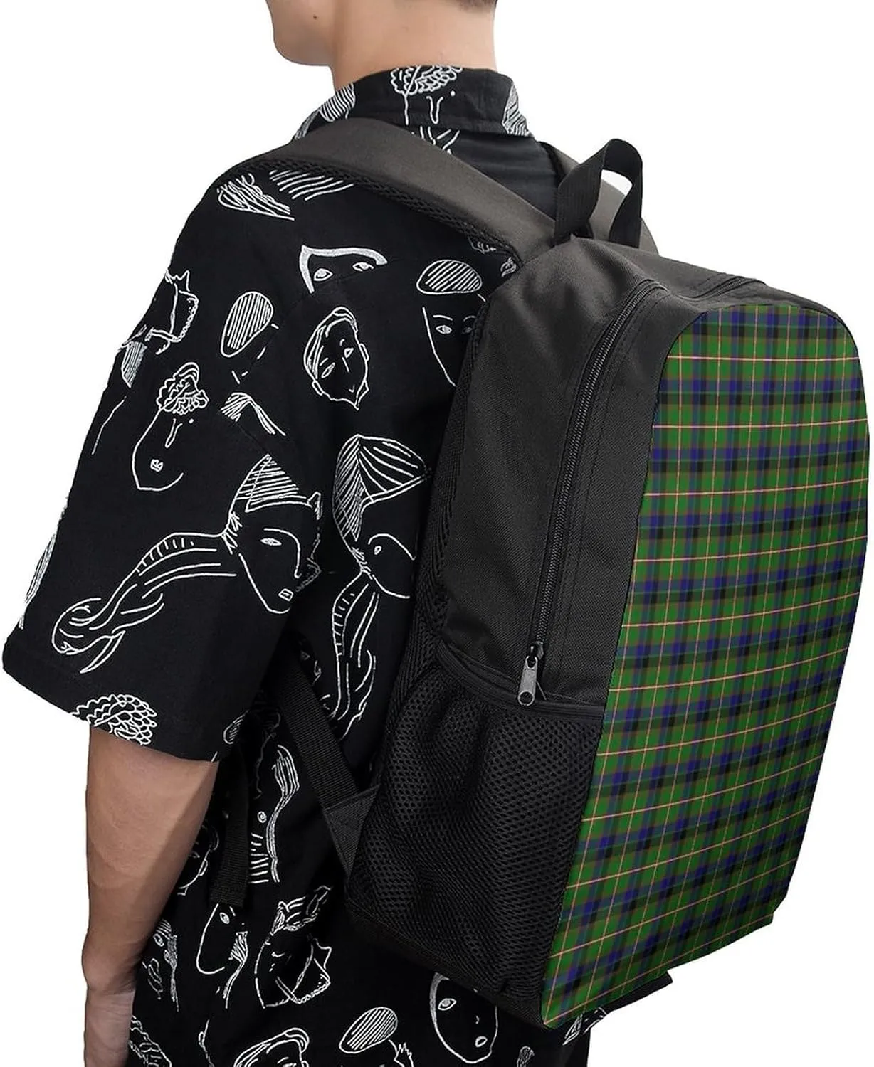 Clan Reid Tartan Backpack Lightweight Waterproof Backpacks Laptop Backpack for Unisex Casual Travel Daypacks Large Capacity