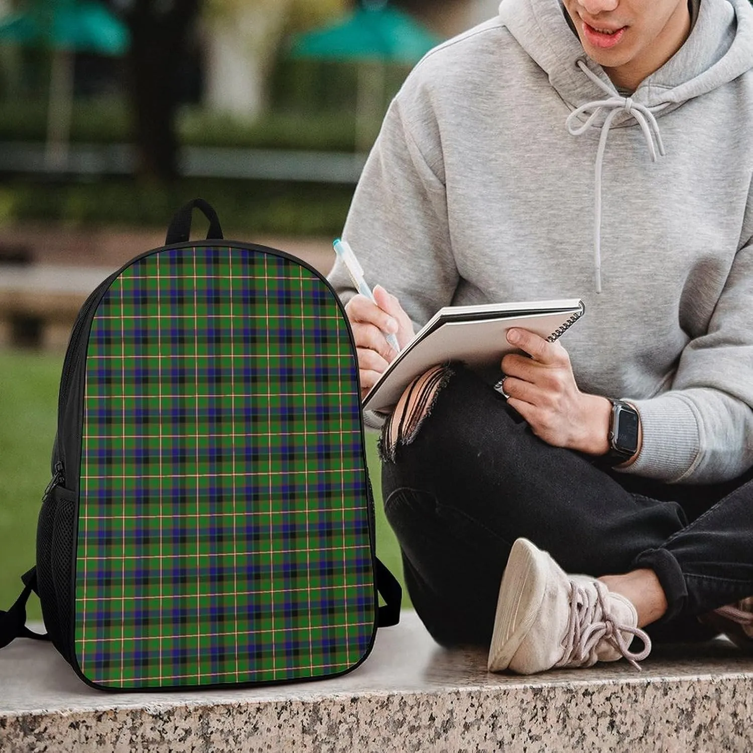 Clan Reid Tartan Backpack Lightweight Waterproof Backpacks Laptop Backpack for Unisex Casual Travel Daypacks Large Capacity