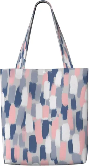 Classic Navy Blue And White Stripes horizontal striped Canvas Totes Bag Shoulder Bags Shopping Crossbody