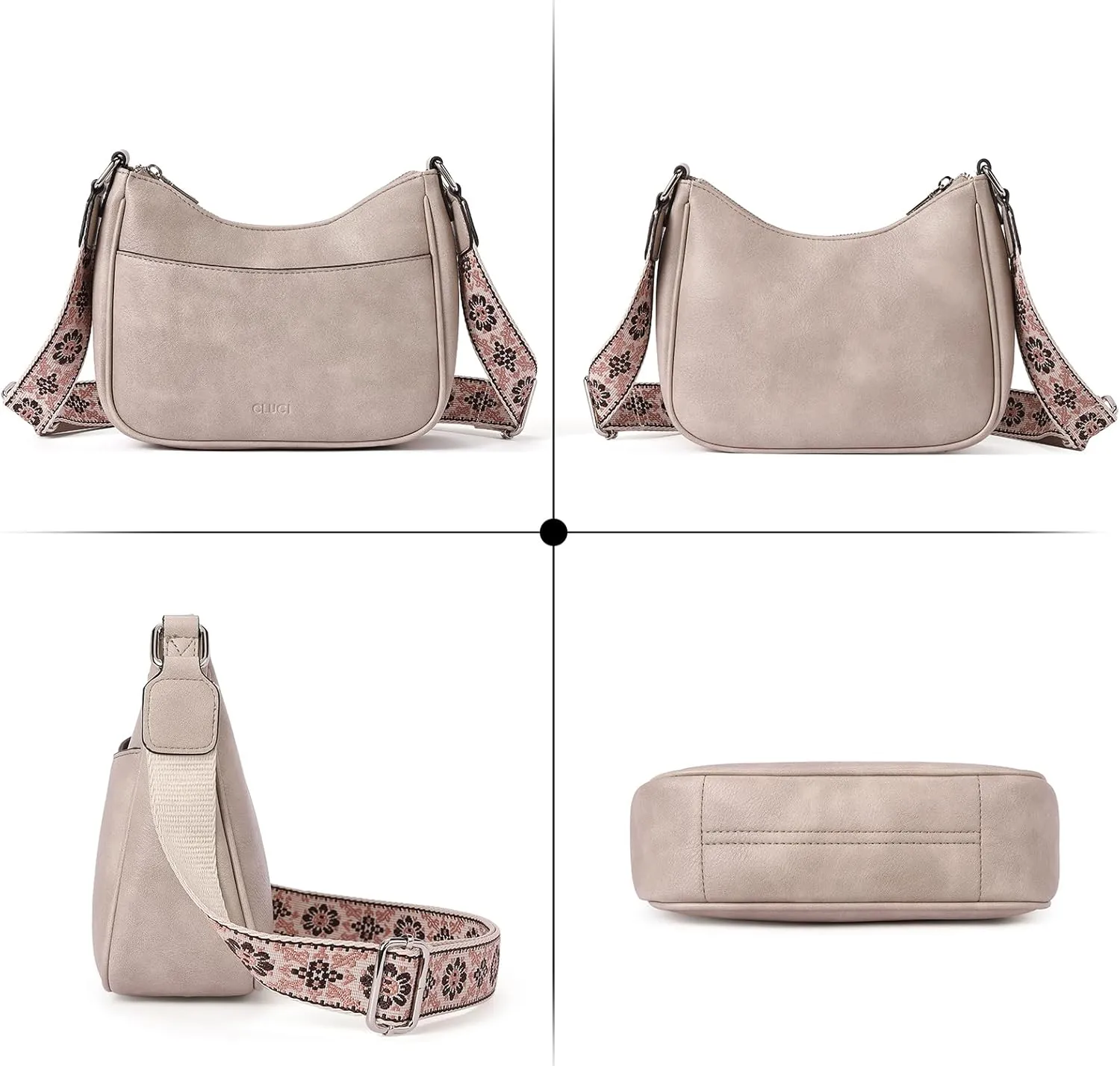 CLUCI Crossbody Bags for Women, Vegan Leather Shoulder Handbags, Purses for Women with Adjustable Wide Strap