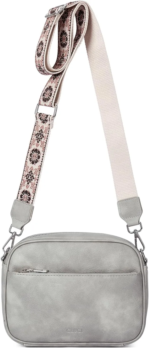 CLUCI Crossbody Bags for Women, Vegan Leather Shoulder Handbags，Purses for Women with Adjustable Wide Strap