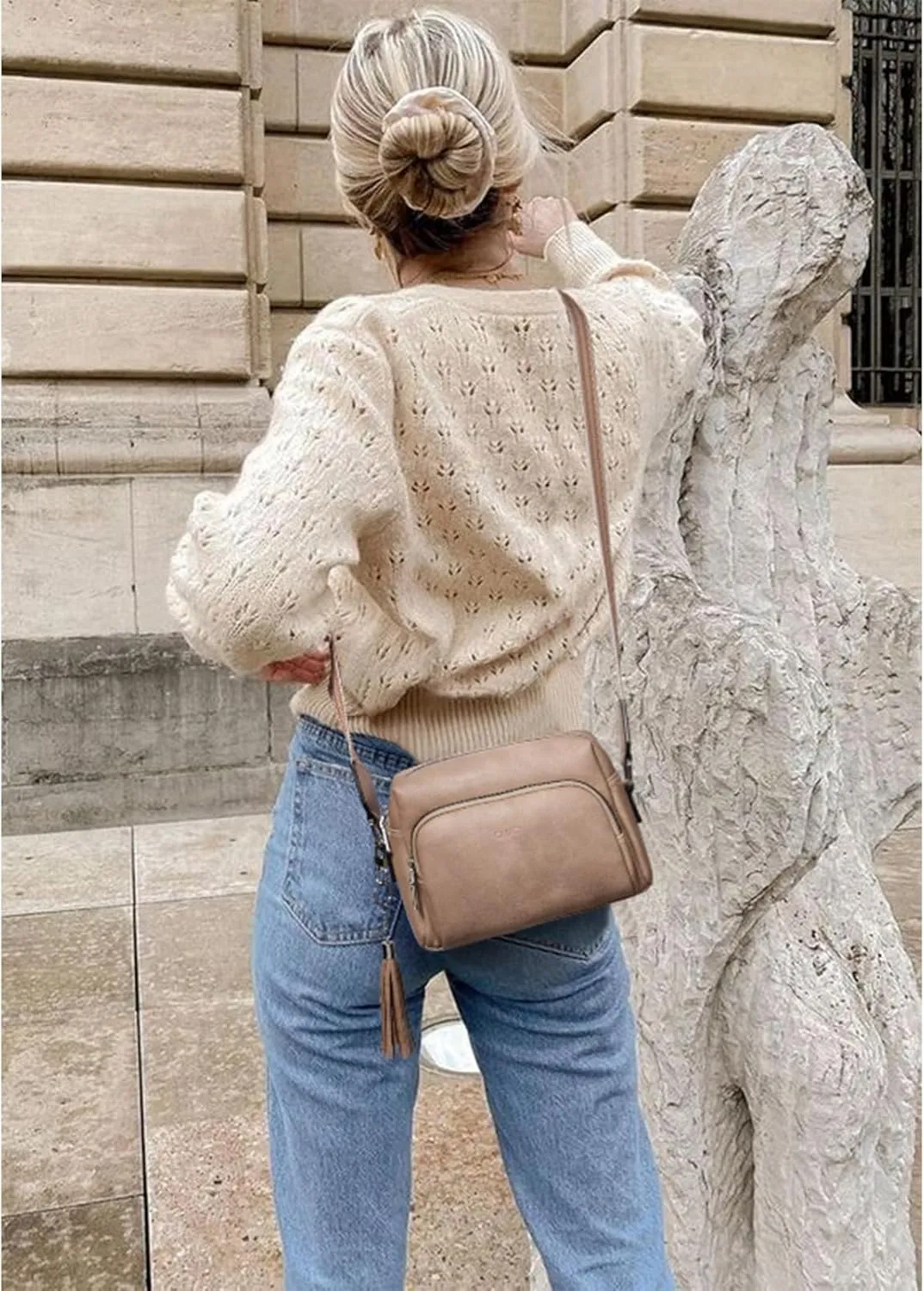 CLUCI Crossbody Bags for Women, Vegan Leather Shoulder Handbags，Purses for Women with Adjustable Wide Strap