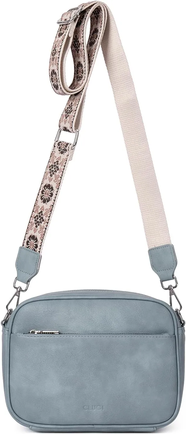 CLUCI Crossbody Bags for Women, Vegan Leather Shoulder Handbags，Purses for Women with Adjustable Wide Strap