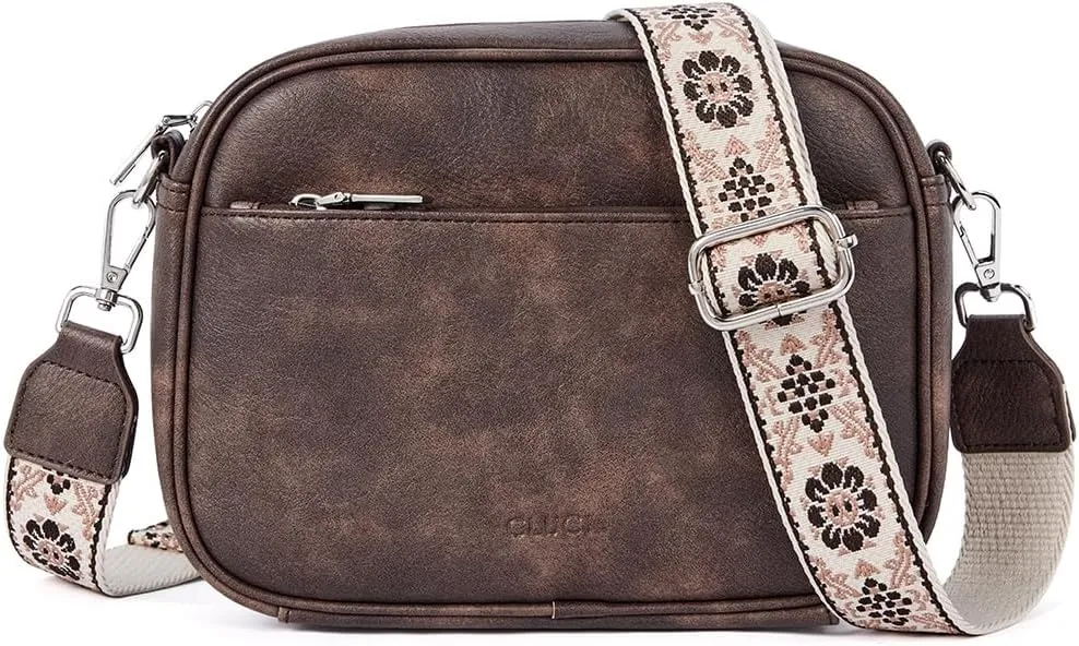 CLUCI Crossbody Bags for Women, Vegan Leather Shoulder Handbags，Purses for Women with Adjustable Wide Strap