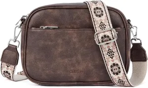 CLUCI Crossbody Bags for Women, Vegan Leather Shoulder Handbags，Purses for Women with Adjustable Wide Strap
