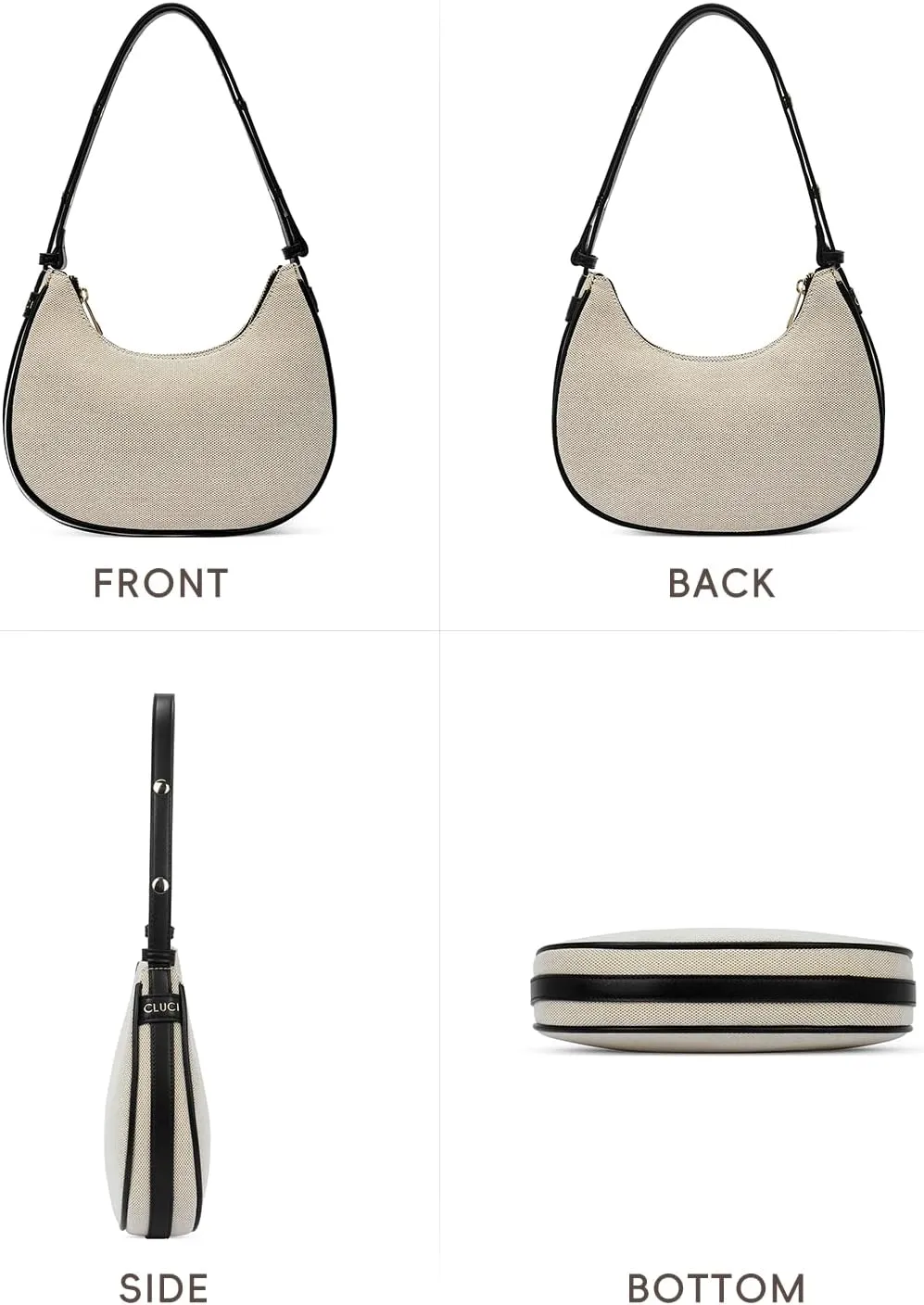 CLUCI Shoulder Bag,Purses for Women Dumpling Small Hobo Bags Vegan Leather Ladies Clutch with Adjustable Strap
