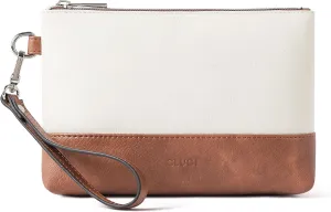 CLUCI Wristlet Wallet for Women Large Capacity Leather Clutch Purse Slim Ladies Travel Credit Card Holder Phone Organizer