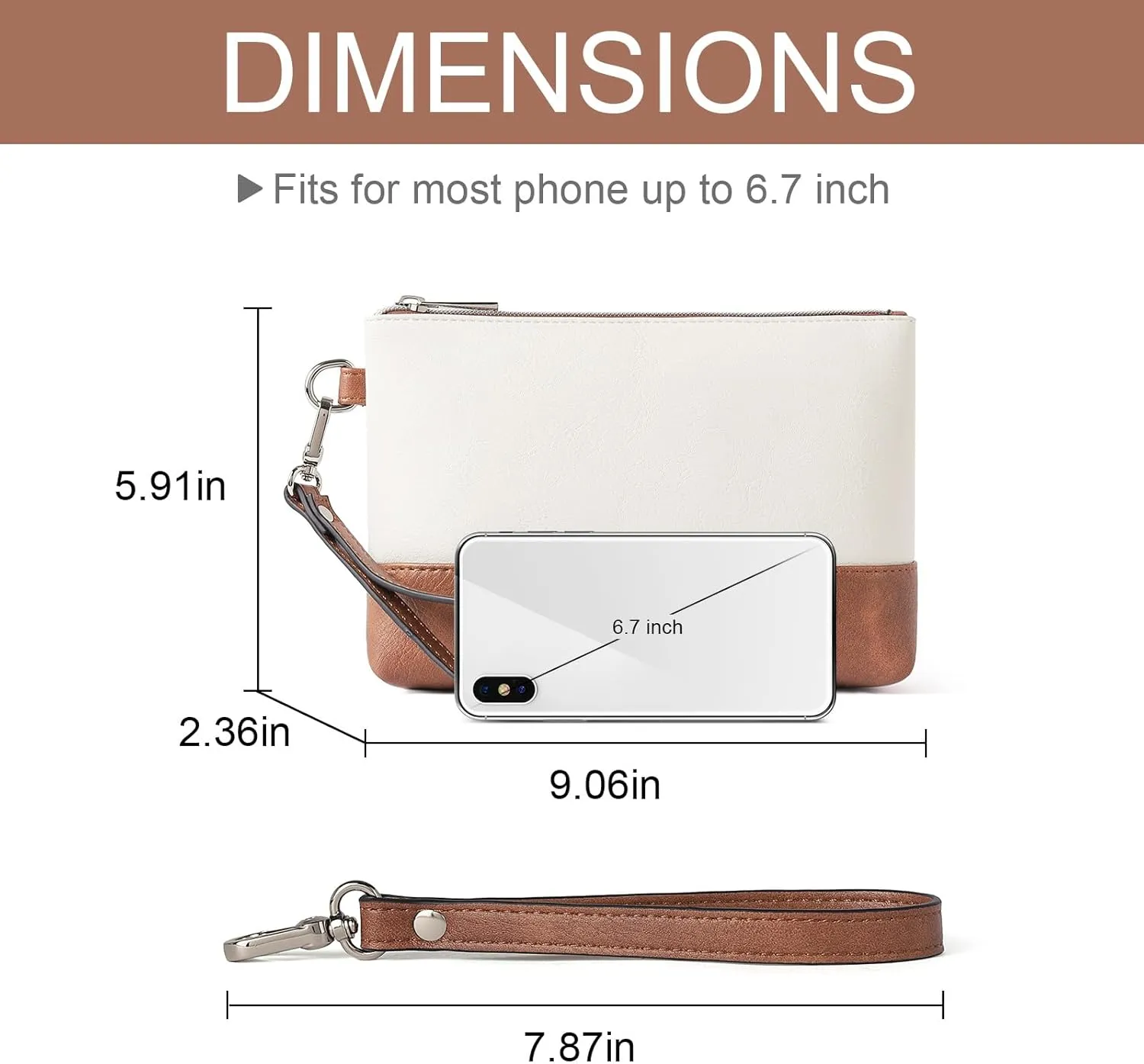 CLUCI Wristlet Wallet for Women Large Capacity Leather Clutch Purse Slim Ladies Travel Credit Card Holder Phone Organizer