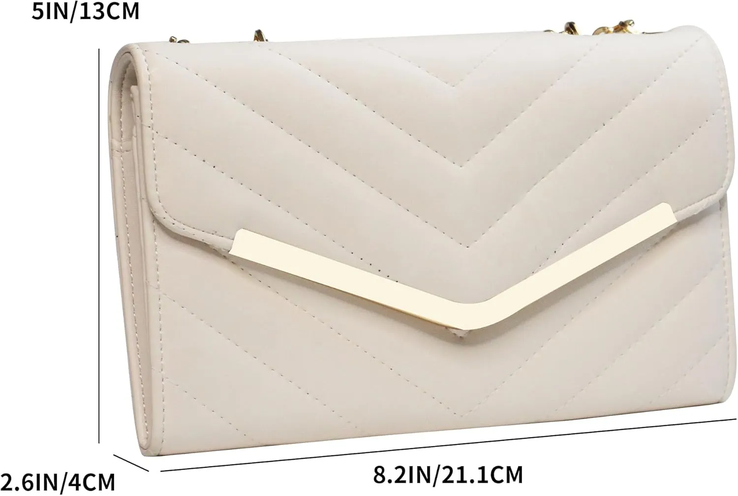 Clutch Purse Evening Bag for Women, Envelope Handbag With Detachable Chain for Wedding and Party