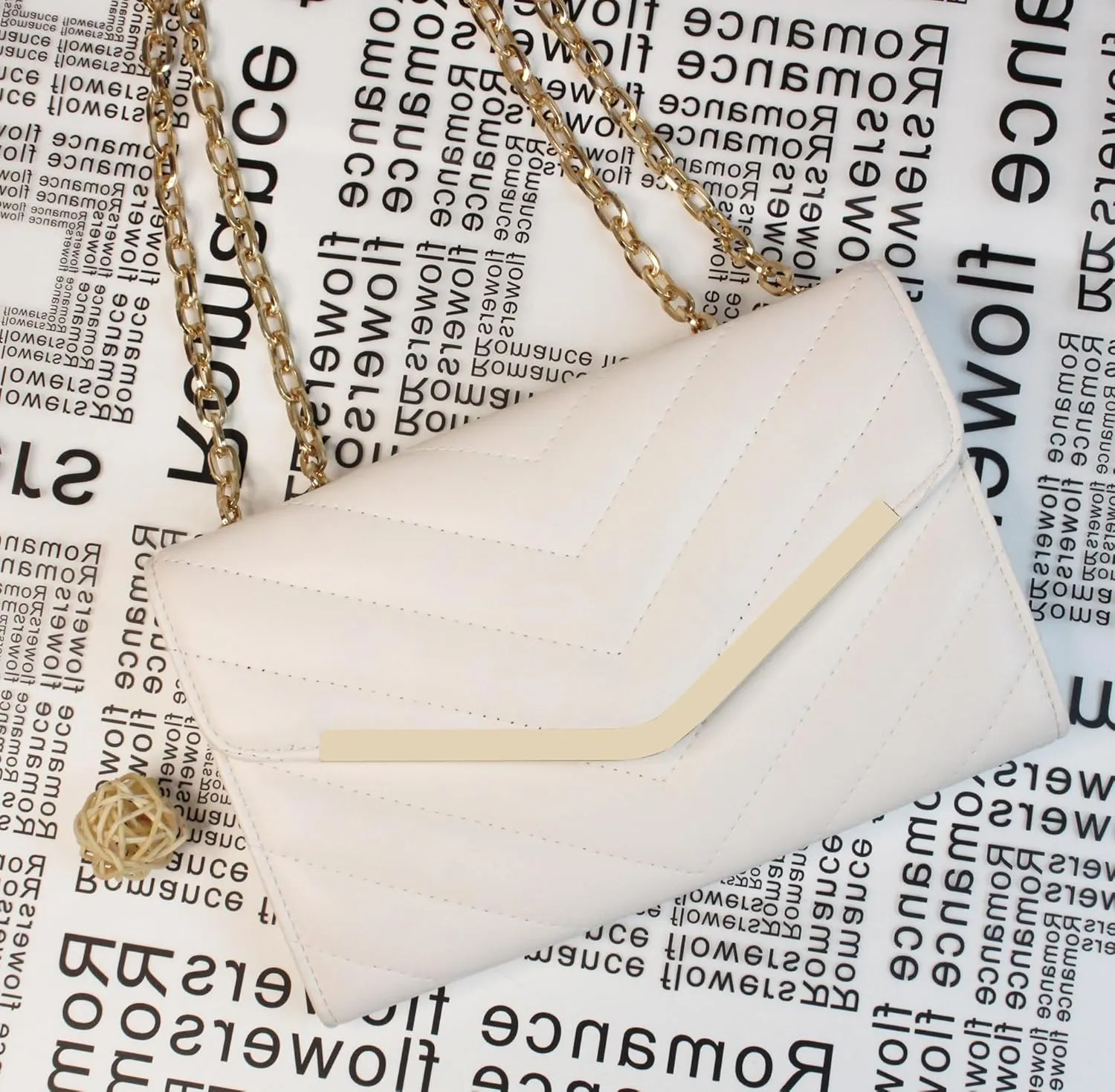 Clutch Purse Evening Bag for Women, Envelope Handbag With Detachable Chain for Wedding and Party