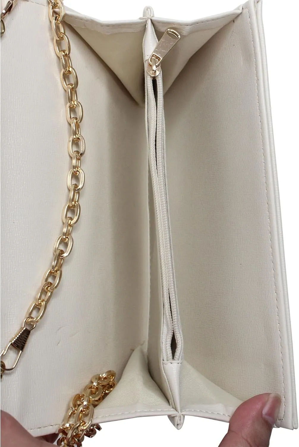 Clutch Purse Evening Bag for Women, Envelope Handbag With Detachable Chain for Wedding and Party