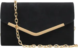 Clutch Purse Evening Bag for Women, Envelope Handbag With Detachable Chain for Wedding and Party