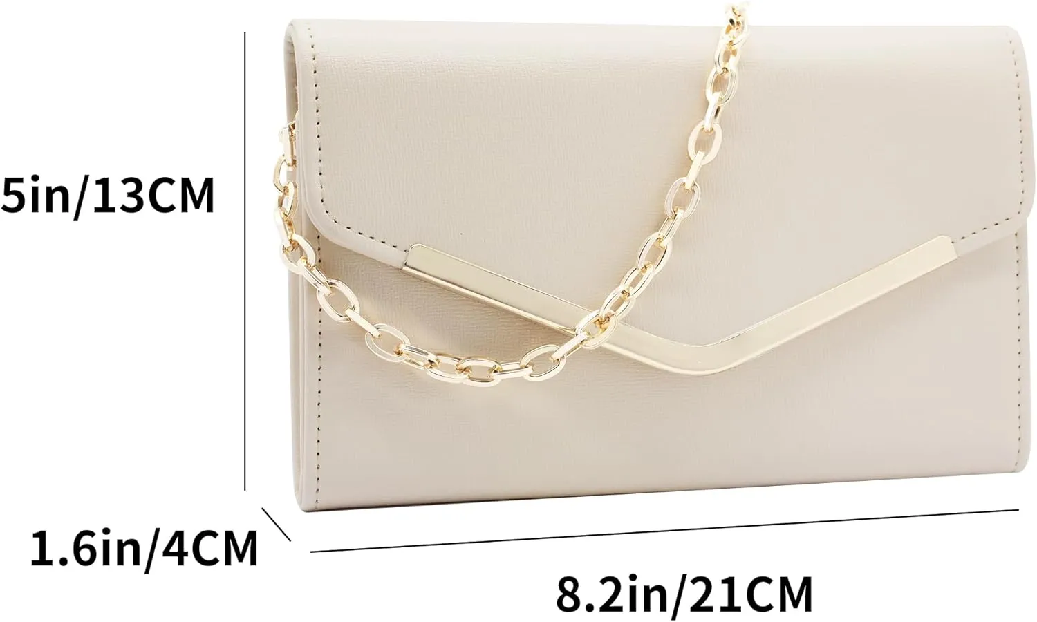 Clutch Purse Evening Bag for Women, Envelope Handbag With Detachable Chain for Wedding and Party