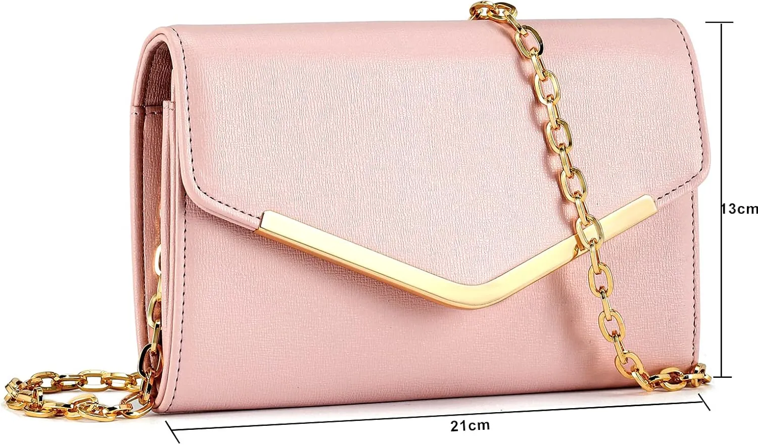 Clutch Purse Evening Bag for Women, Envelope Handbag With Detachable Chain for Wedding and Party