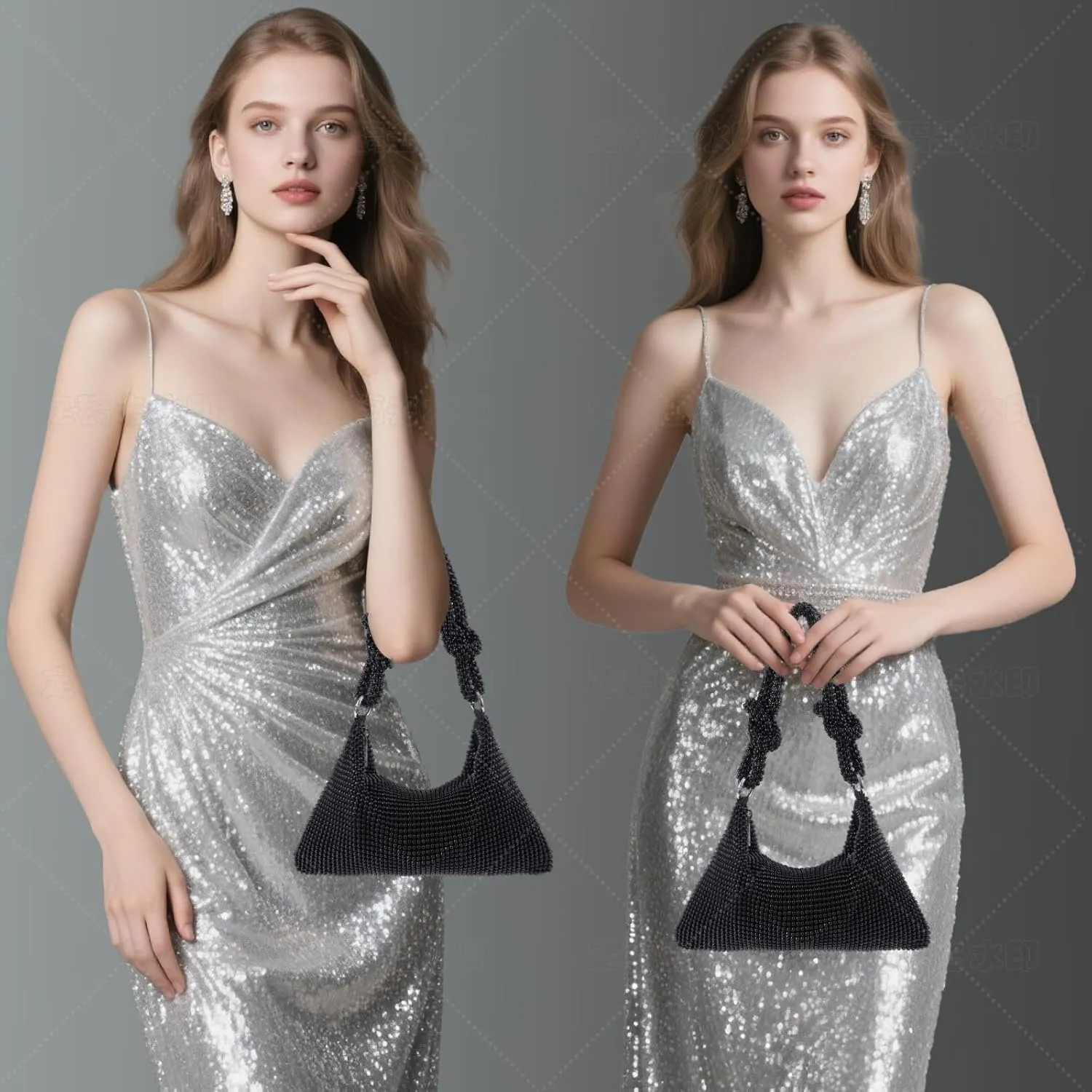 Clutch Purse for Women,Sparkly Rhinestone Evening Bag Wedding & Party Accessories,Handbag Fits Phone,Wallet & Lipstick