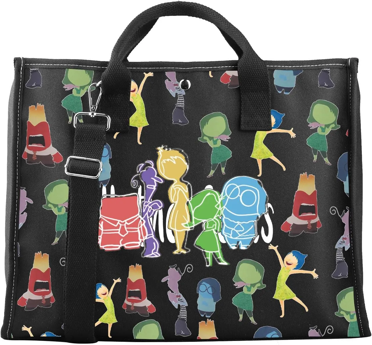 CMNIM Cartoon Emotional Merch Insiding Movie Fans Gifts All The Feelings Characters Large Tote Bag Joy Anger Fear Tote