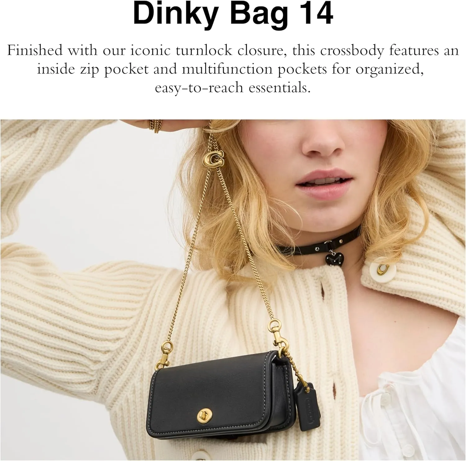 Coach Women's Dinky Bag 14, Black, One Size
