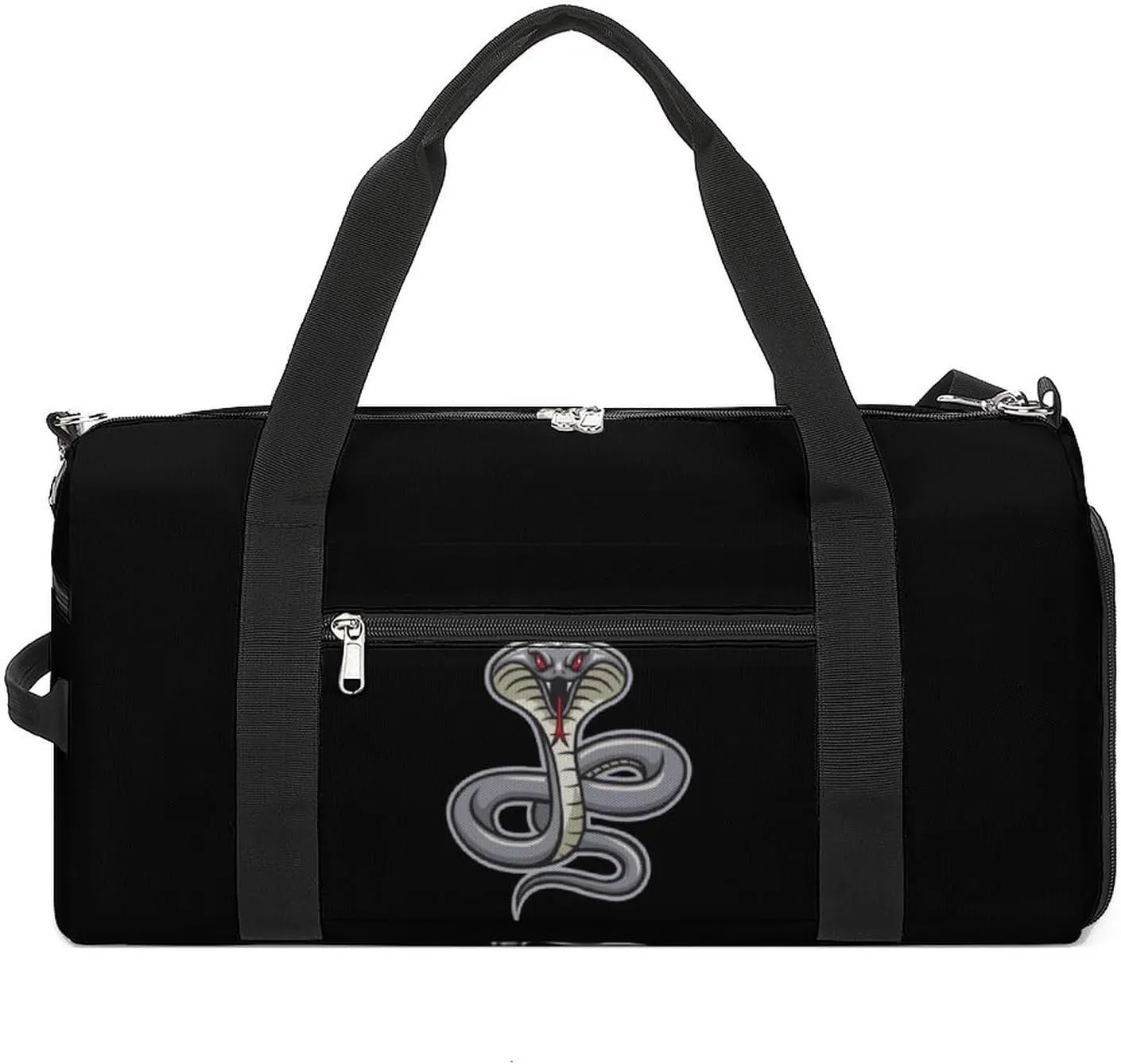 Cobra Snake Mascot Sports Gym Bag Travel Duffel Bag Weekend Overnight Bag Carry on Bags for Women Men