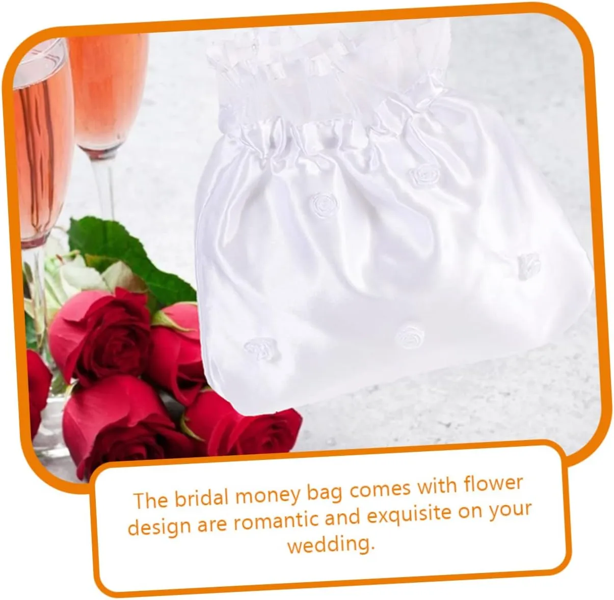 COHEALI Sets Bridal Handbag Set Wedding Bridal Tote Bags Flower Design Handbag Present Bag for Bridesmaid Wedding White Purse for Girls Pcs