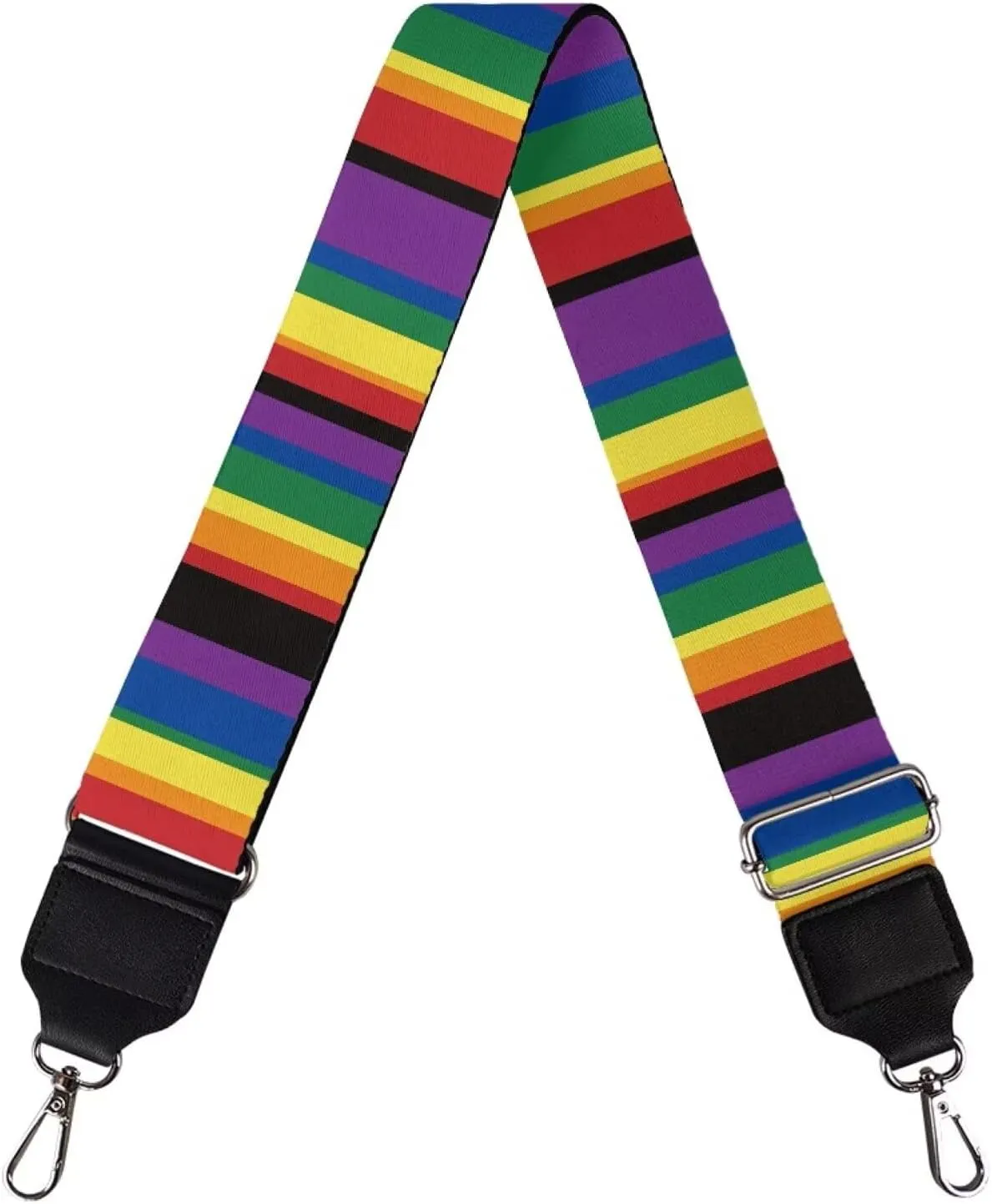 Coldinair LGBT Wide Shoulder Strap Guitar Strap for Purse Replacement and Adjustable Crossbody Bag Straps Gay Pride Handbag Crossbody Bags Shoulder Bags,Rainbow Bag Strap