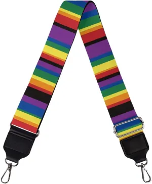 Coldinair LGBT Wide Shoulder Strap Guitar Strap for Purse Replacement and Adjustable Crossbody Bag Straps Gay Pride Handbag Crossbody Bags Shoulder Bags,Rainbow Bag Strap