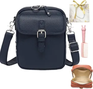 Collaboraten Crossbody Leather Bag, Urvashi Crossbody Bags for Women, Double-Layer Large Capacity Crossbody Bags