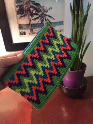 Colombian Wayuu Mochila Clutch Bag from Our Exclusive Handmade Custom Crafted Collection That is 100% Authentic and Limited Edition