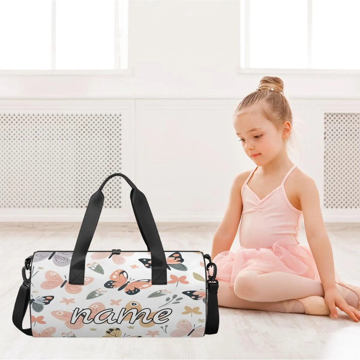 Colorful Butterfly Custom Duffel Bags Weekender Bags Custom Sport Duffel Bag Carry on Overnight Weekender Bag